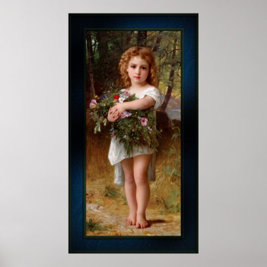 Fleurs De Printemps van William Bouguereau Poster (Voorkant)