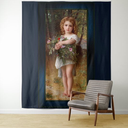 Fleurs De Printemps van William Bouguereau Wandkleed (In situ)