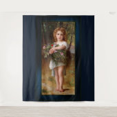 Fleurs De Printemps van William Bouguereau Wandkleed (Voorkant)