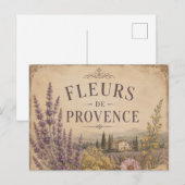 Fleurs de Provence ansichtkaart Feestdagenkaart (Voorkant / Achterkant)