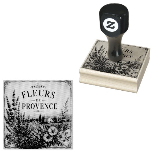 Fleurs de Provence rubber stempel (Gestempeld)