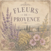 Fleurs de Provence vinyl sticker (Voorkant)