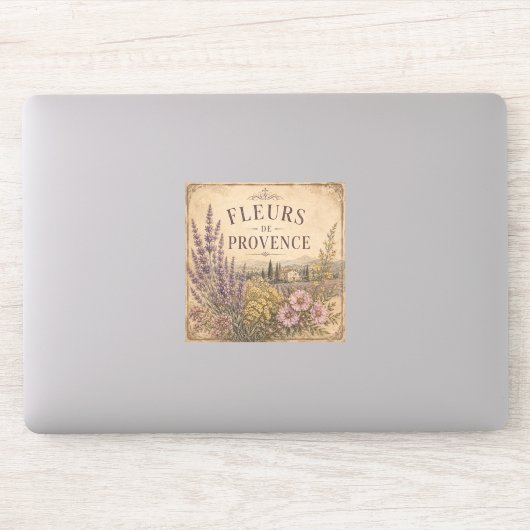 Fleurs de Provence vinyl sticker (Computer)