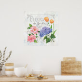 Fleurs du Jardin Poster (Keuken)