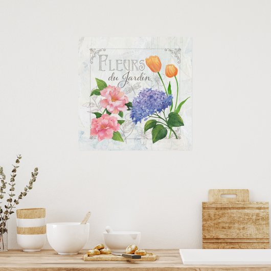 Fleurs du Jardin Poster (Keuken)