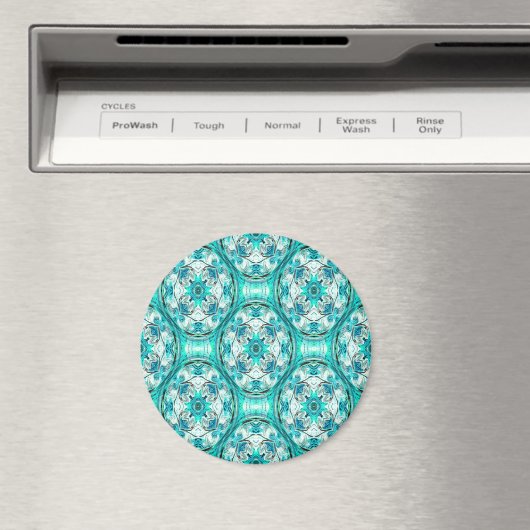 Fleurs en Turquoise..... Magneet (Insitu (Vaatwasser))