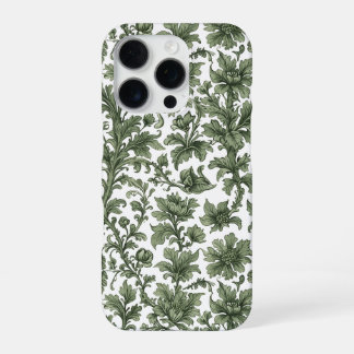 fleurs et feuilles vertes iPhone 16 pro hoesje