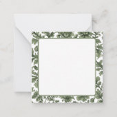 fleurs et feuilles vertes notitiekaartje (Achterkant)