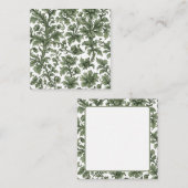 fleurs et feuilles vertes notitiekaartje (Voorkant / Achterkant)