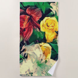Fleurs Le Matin badhanddoek