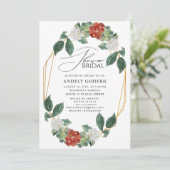 Fleurs Pastel Modern Bridal Shower Invitation Kaart (Staand voorkant)