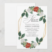 Fleurs Pastel Modern Bridal Shower Invitation Kaart (Voorkant / Achterkant)