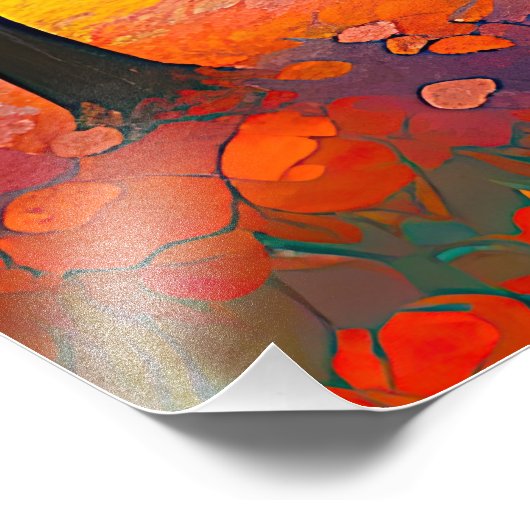 "Fleurs Tranquilles" Breed landschap Provence Foto Afdruk (Hoek)