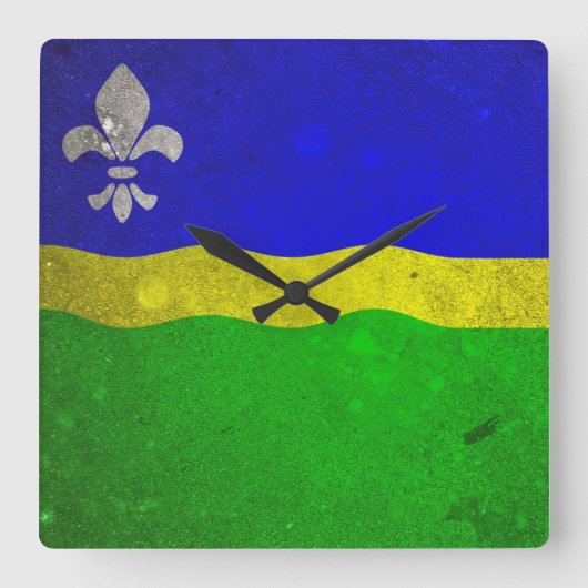 Flevoland Vierkante Klok (Voorkant)