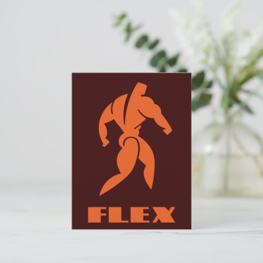 Flex Bodybuilding Briefkaart (Staand voorkant)