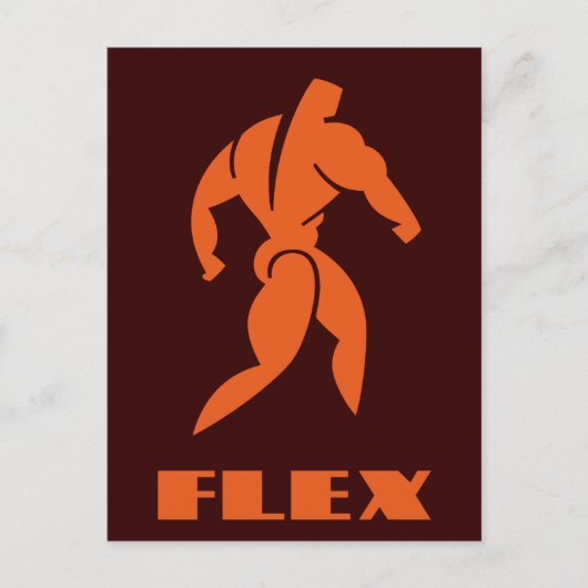 Flex Bodybuilding Briefkaart (Voorkant)