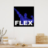 Flex Bodybuilding-Poster Poster (Keuken)