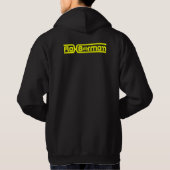Flex Bormarr Yellow op Black Text Hoodie (Achterkant)