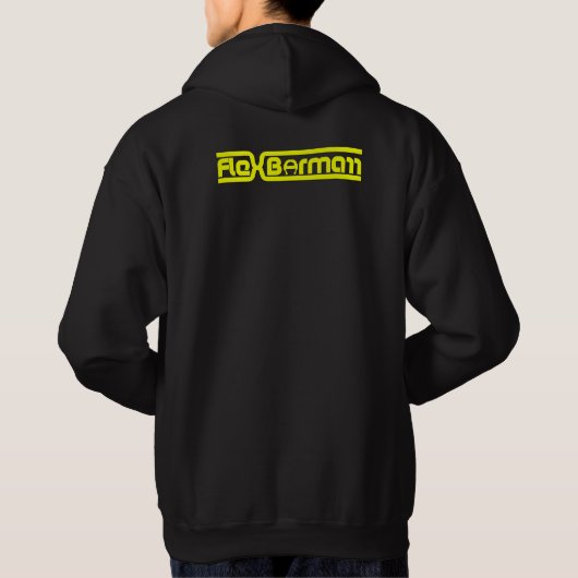 Flex Bormarr Yellow op Black Text Hoodie (Achterkant)