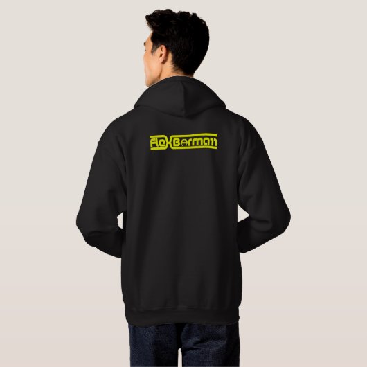 Flex Bormarr Yellow op Black Text Hoodie (Achterkant volledig)