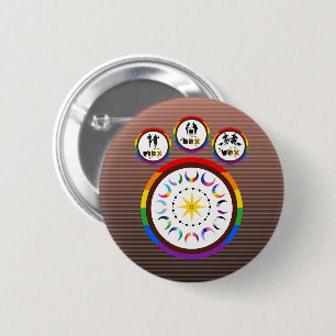 Flex. Hex. Vex. Body Positieve LGBTQIA Heksen Ronde Button 5,7 Cm