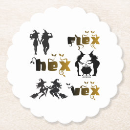 Flex. Hex. Vex. Lichaamspositief en diverse Heksen Kartonnen Onderzetters