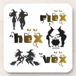 Flex. Hex. Vex. Lichaamspositieve en diverse Hekse Bier Onderzetter