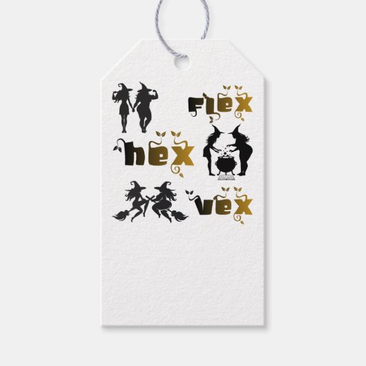 Flex. Hex. Vex. Lichaamspositieve en diverse hekse Cadeaulabel (Voorkant)