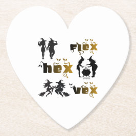Flex. Hex. Vex. Lichaamspositieve en diverse Hekse Kartonnen Onderzetters