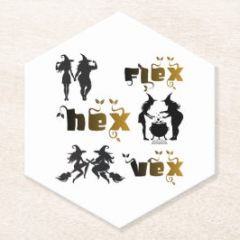 Flex. Hex. Vex. Lichaamspositieve en diverse Hekse Kartonnen Onderzetters