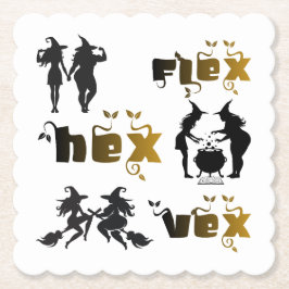 Flex. Hex. Vex. Lichaamspositieve en diverse hekse Kartonnen Onderzetters