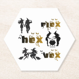 Flex. Hex. Vex. Lichaamspositieve en diverse Hekse Kartonnen Onderzetters