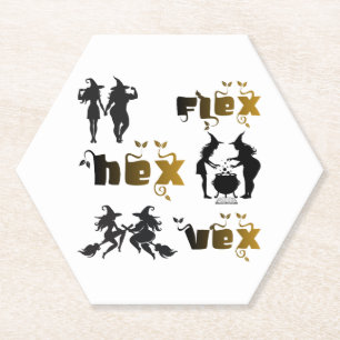 Flex. Hex. Vex. Lichaamspositieve en diverse Hekse Kartonnen Onderzetters