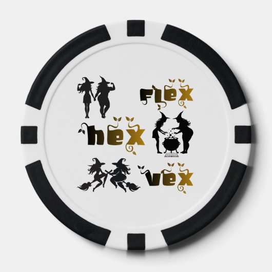 Flex. Hex. Vex. Lichaamspositieve en diverse Hekse Poker Chips (Voorkant)