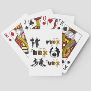 Flex. Hex. Vex. Lichaamspositieve en diverse hekse Pokerkaarten