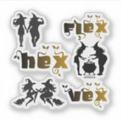 Flex. Hex. Vex. Lichaamspositieve en diverse Hekse Sticker (Voorkant)