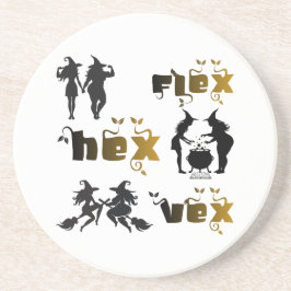 Flex. Hex. Vex. Lichaamspositieve en diverse Hekse Zandsteen Onderzetter