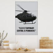 Flex is tijdelijk, controle is permanent citaat poster (Keuken)