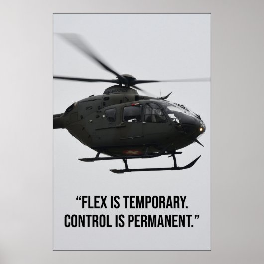 Flex is tijdelijk, controle is permanent citaat poster (Voorkant)