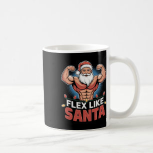 Flex Like Santa Claus Bodybuilder Kerstmisgym Wo Koffiemok