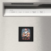 Flex Like Santa Claus Bodybuilder Kerstmisgym Wo Magneet (Insitu (Vaatwasser))
