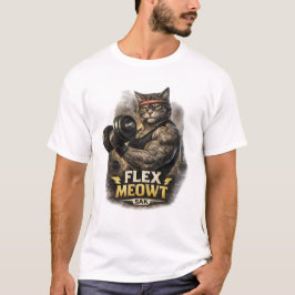 Flex Meowt | Funny Gym Cat T-Shirt | SAK Collectio