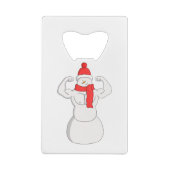 Flex-spier Snowman Creditkaart Flessenopener (Achterkant)
