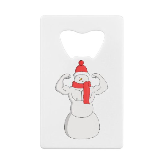 Flex-spier Snowman Creditkaart Flessenopener (Achterkant)