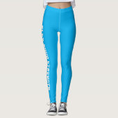 Flex uw sterkte Blauw Leggings (Voorkant)