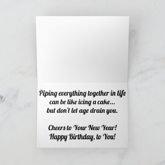 "Flex Your Pipes" Verjaardag Kaart (Binnen)