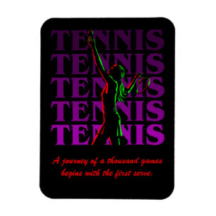 Flexi Magnet Women's Tennis 1 Paars donker Magneet