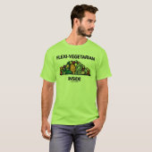 Flexi-vegetarische binnenkant (stapel groenten) t-shirt (Voorkant volledig)