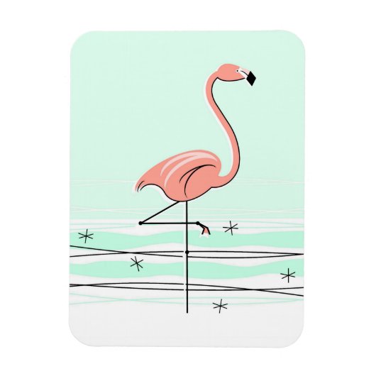 Flexibel Flamingo Aqua magnet Magneet (Verticaal)