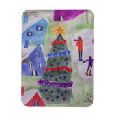 Flexibel kerstdorp magneet (Verticaal)